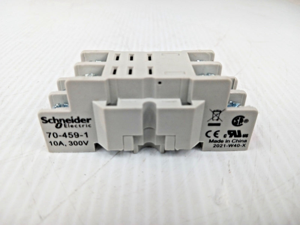 NEW SCHNEIDER ELECTRIC 10 AMP RELAY SOCKET 300 VAC 8 PIN 70-459-1