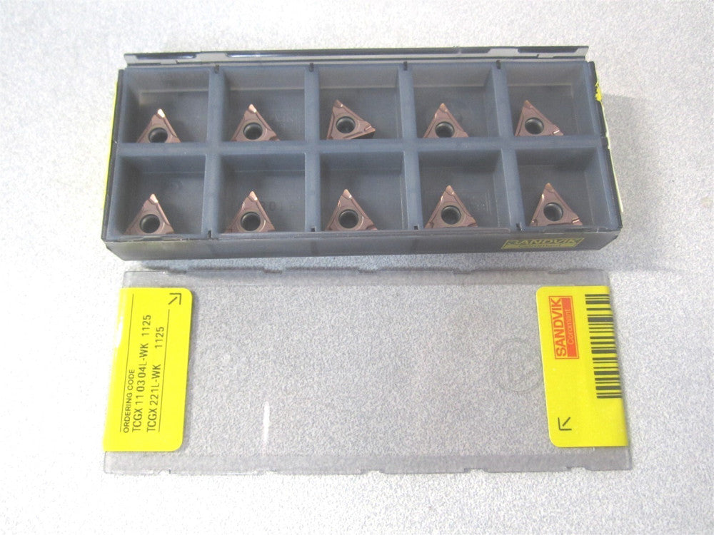 Sandvik (5752490) TCGX221LWK 1125 Carbide LH Turning Insert - Pack of 10