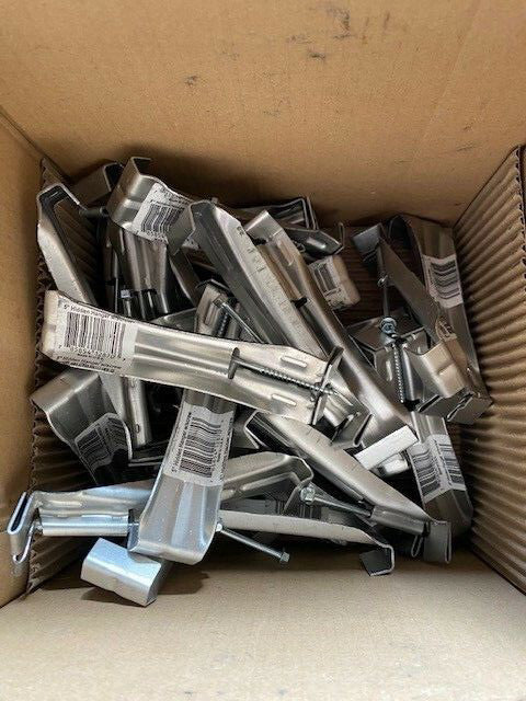 (30 Pack) K Style Aluminum Hidden Gutter Hanger Bracket with Screw 5HFHRTB