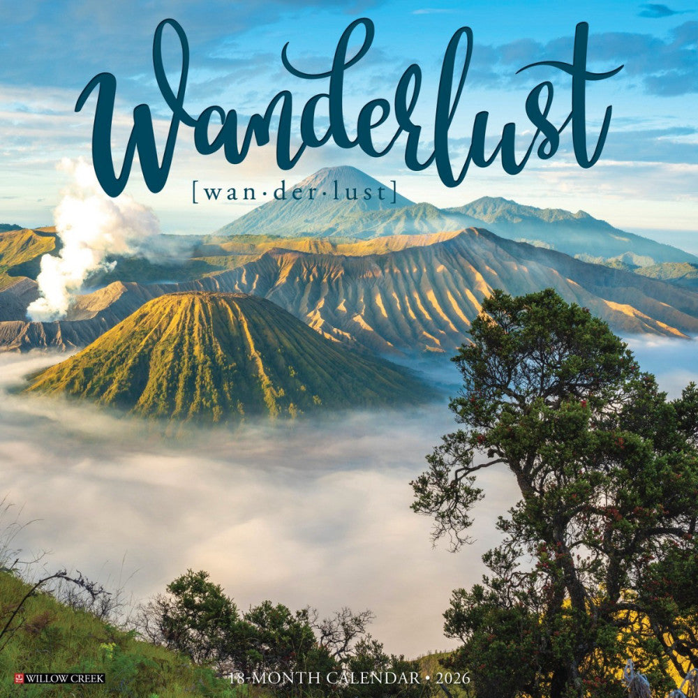 Wanderlust 2026 12" x 12" Wall Calendar (free shipping)