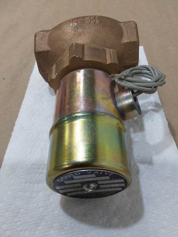 GOULD VALVE Q4-1-3T SOLENOID STEAM VALVE 10-200 PSI 120V 60 CYCLES 1 1/4"