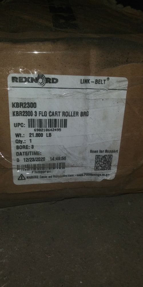 (1) NEW REXNORD FLANGED CARTRIDGE BLOCKS REX SPHERICAL ROLLER BEARINGS KBR2300
