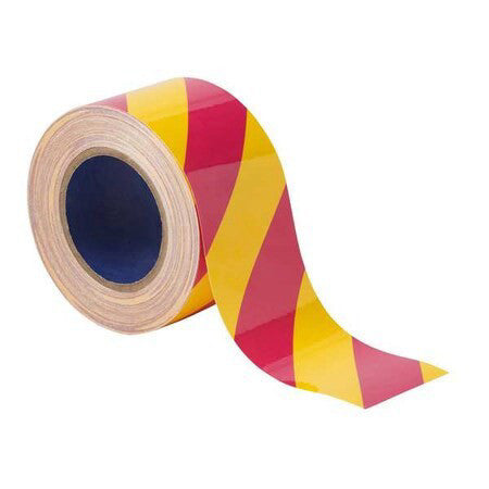 Brady 170001 Floor Marking Tape, Polyester, No Legend, Magenta; Yellow, 3 In