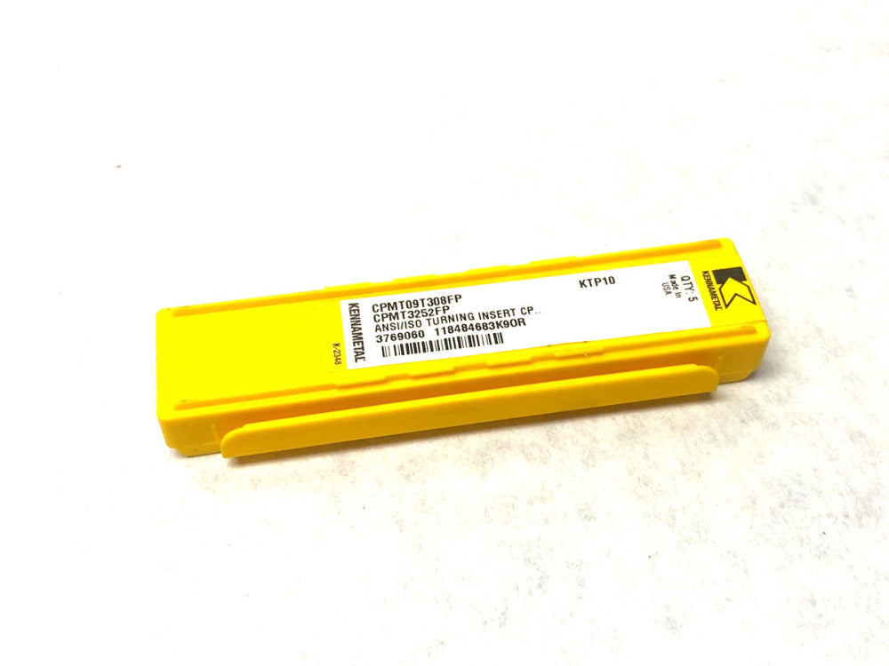 Kennametal 3769060 Screw-On CPMT-FP Inserts CPMT09T308FP PKG OF 5