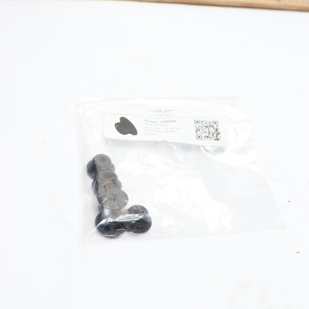 (5-Pk) Viewrail Quick Slide Top Hat Set Screw Black Anodized 617694