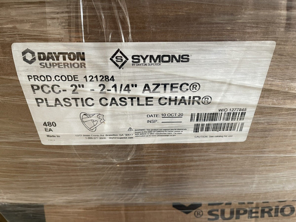 DAYTON SUPERIOR PLASTIC CASTLE CHAIR, PCC- 2" - 2-1/4" AZTEC, 480/CASE