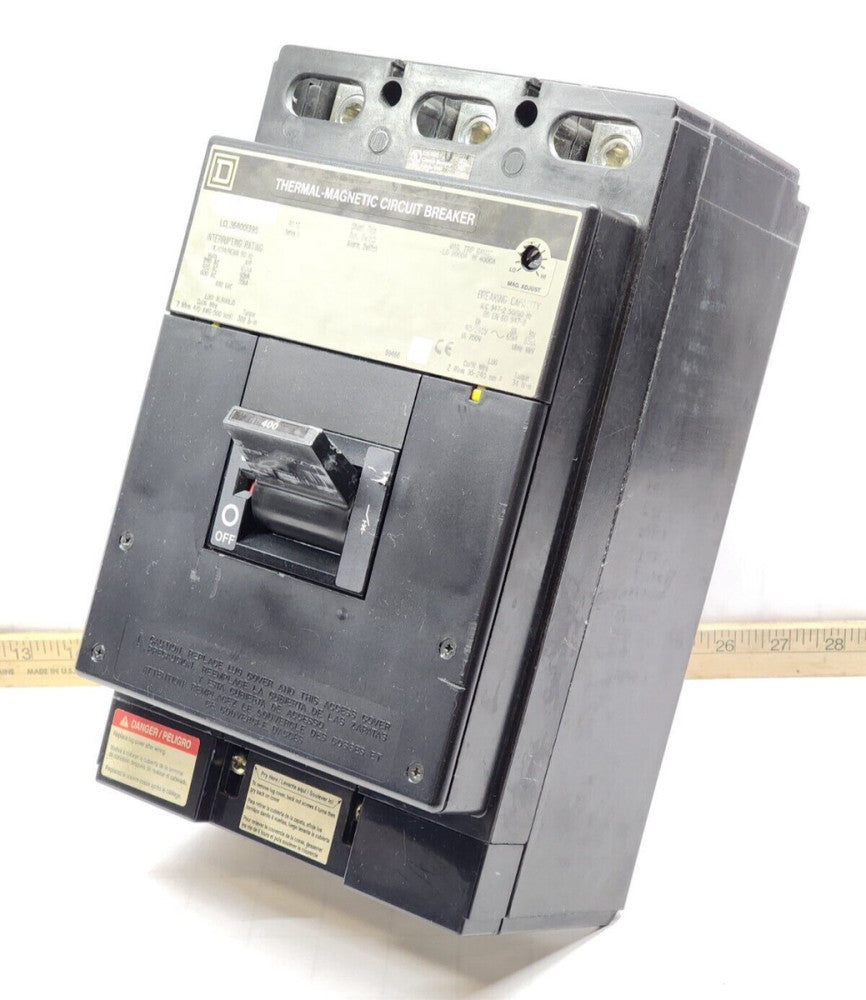SQUARE D 400 AMP THERMAL MAGNETIC CIRCUIT BREAKER 600 VAC 3 POLE  LCL364001395