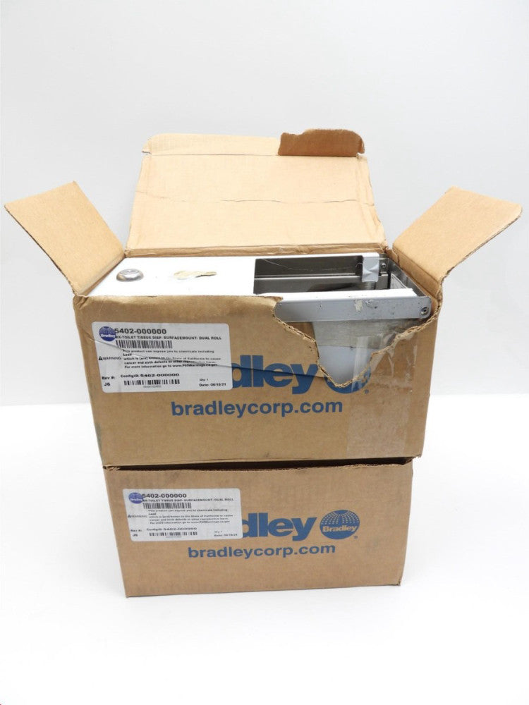 2-Pack Bradley 5402-000000 Commercial Toilet Paper Dispenser, 2-Roll Stainless S