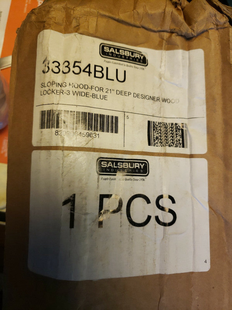 SALSBURY INDUSTRIES 33354BLU Locker Sloping Top,W36 x D21,Blue