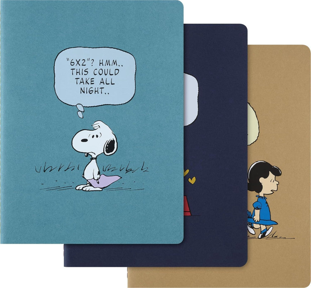 Moleskine Limited Edition Peanuts Set of 3 Cahier Journals, Soft Multicolor 