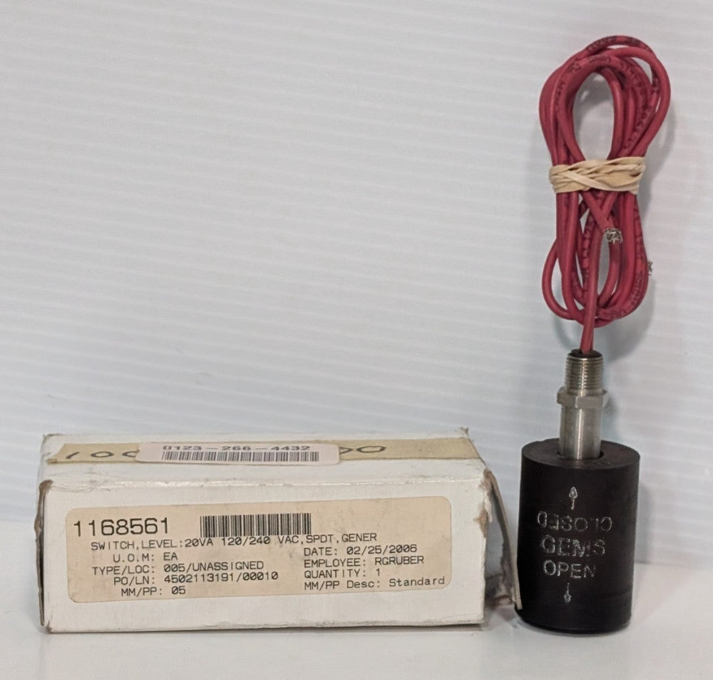 GEMS LS-1800, SS, BN level switch, 120/240VAC, 01807, general use, made in USA