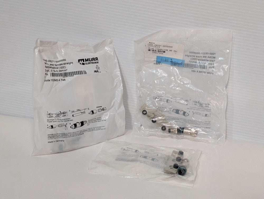 Lot of 3: Murr Elektronik (1) 7000-08371-0000000 & (2) 7000-08331-0000000, MOSA