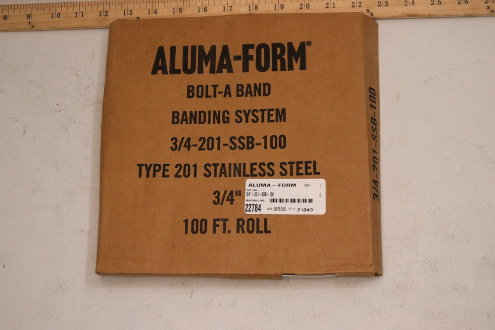 Aluma-Form Banding Bolt-A Band Stainless Steel 3/4" x 100' x .30 201-SSB-100