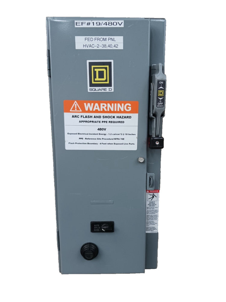 Square D Size 0 Fusible Combination Starter 5 HP 8536SBO2s 8538SBG13V81CF4T