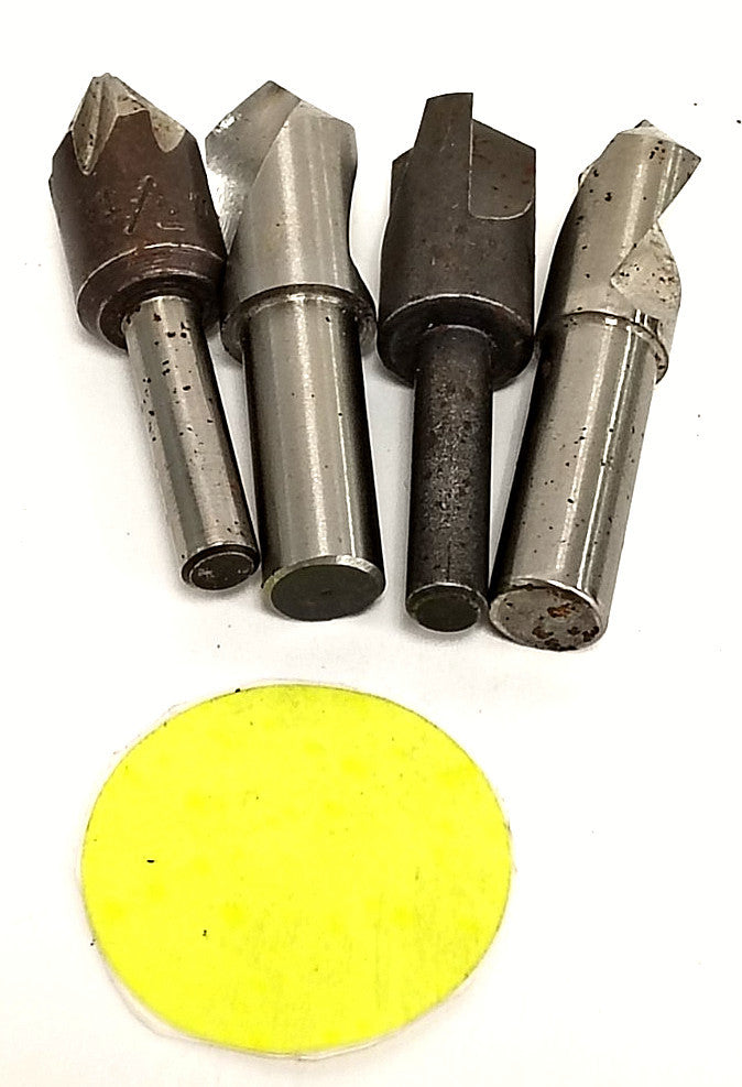 ASSORTED LOT COUNTERSINK DRILL BITS 2-6 FLUTES 1/2"-7/16" HSS ***LOT OF 4****