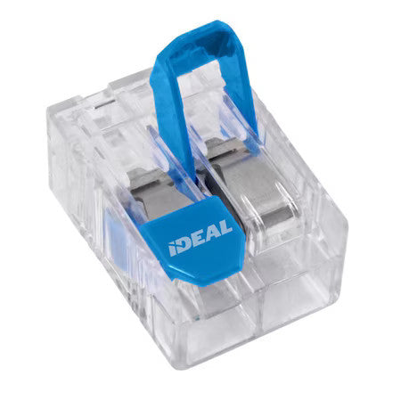 Ideal 30-25L33j Lever Wire Connector, 10 Awg Max, 3 Port, Blue, Polycarbonate