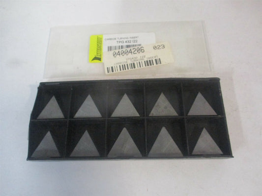 (112370209) TPG432 I22 1/2" x 1/2" OAL Carbide Turning Insert - Pack of 10