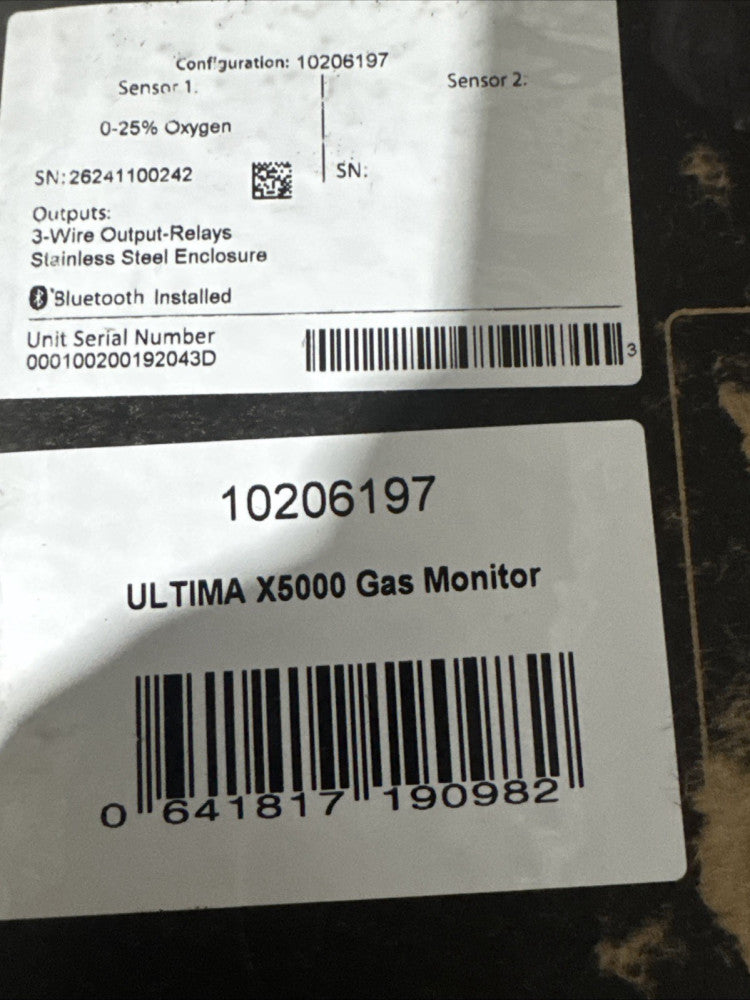 NEW Sealed Box MSA ULTIMA X5000 HART Gas Monitor 0-25% Oxygen 10206197