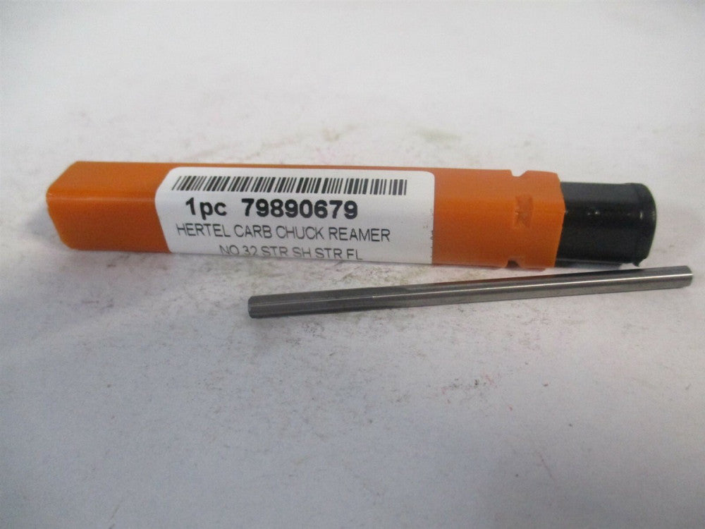 (500-003032) #32 5/8" x 2-1/4" OAL 4-Flute Solid Carbide RH Cut Chucking Reamer 