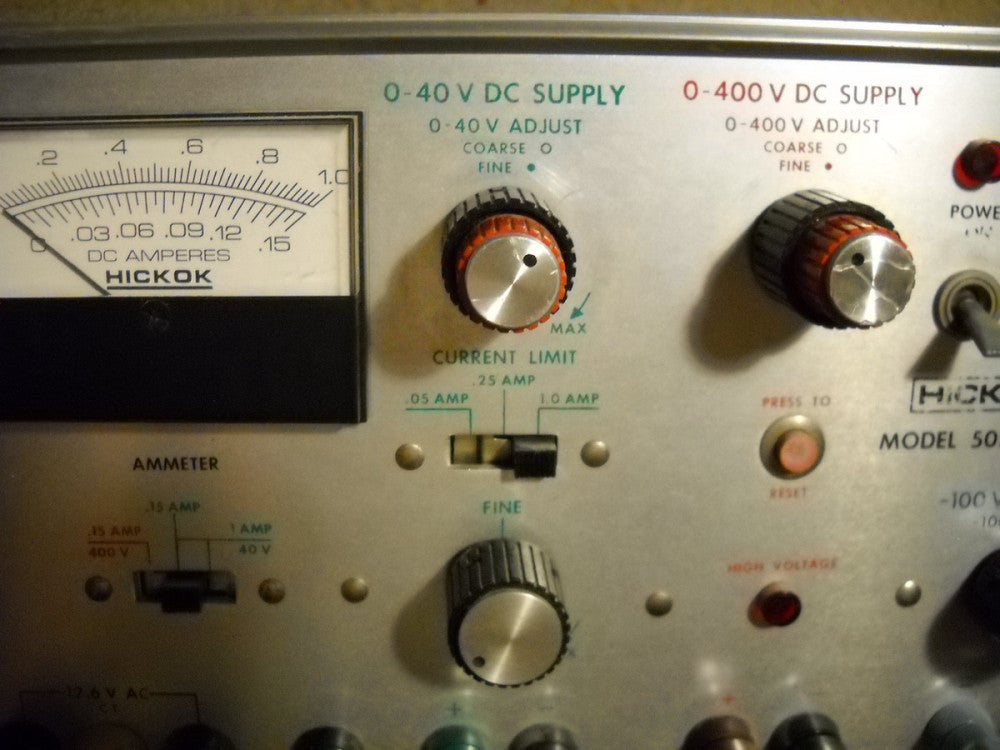 hickok 5055 bench power supply, high and low voltages