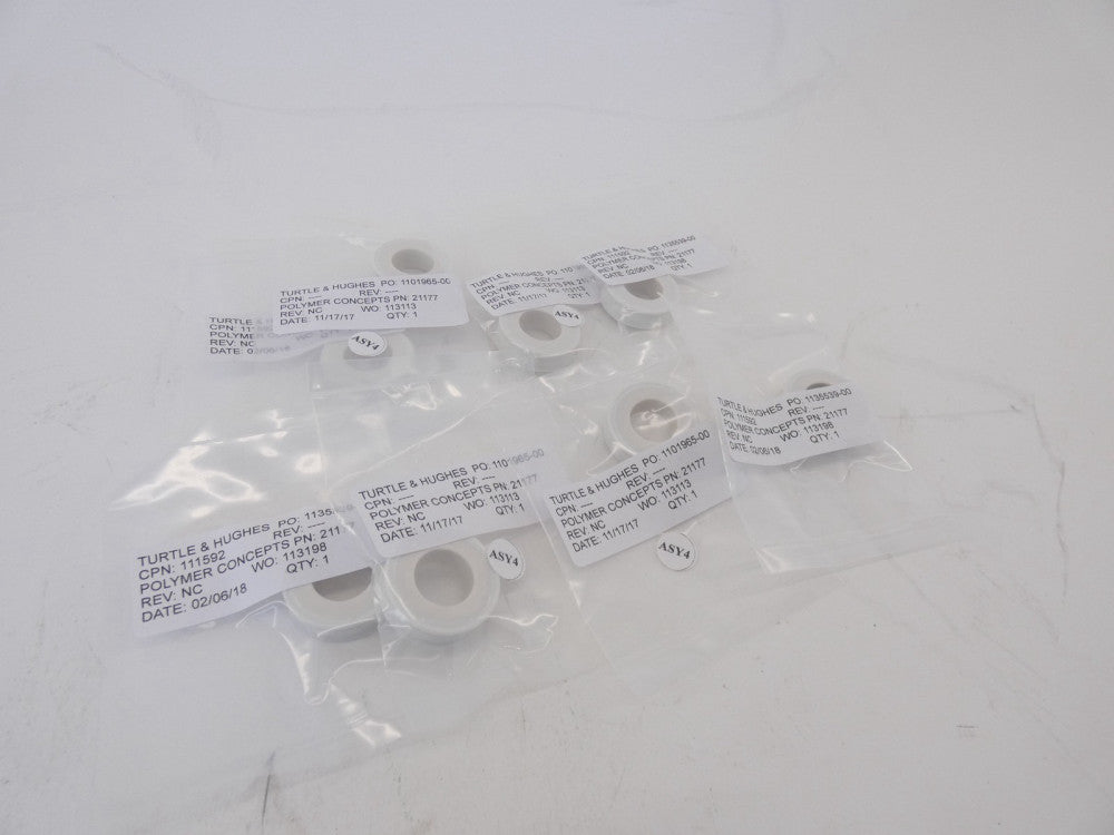 *Lot of 8* Polymer Concepts 111592 PTFE Packing Ring - NEW Surplus!