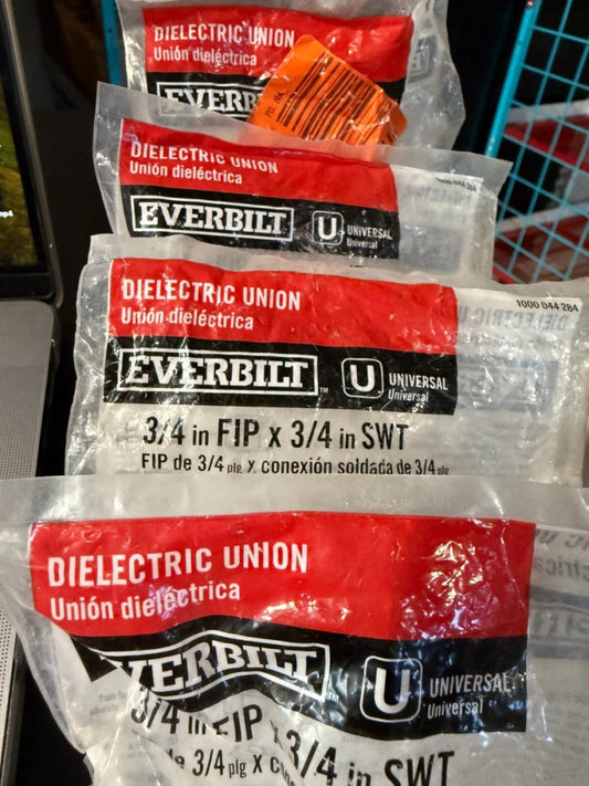 (Lot of 4) Everbilt Dielectric Union 1000-044-284 3/4" FIP x 3/4" SWT