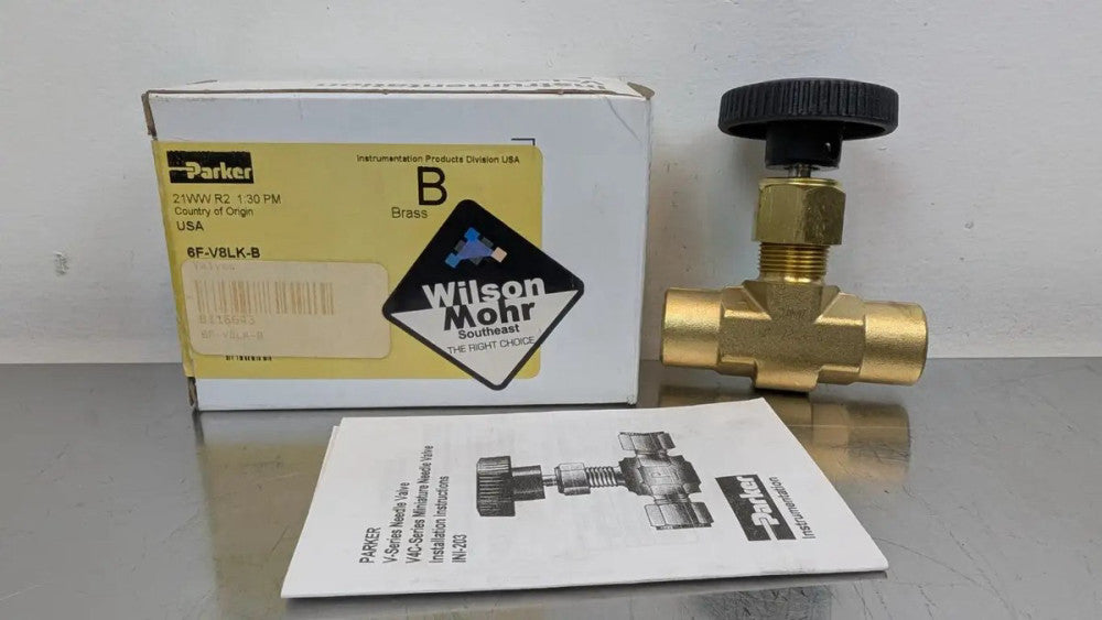Parker 6F-V8LK-B Stainless Steel Needle Valve 3/8" 3000 PSI