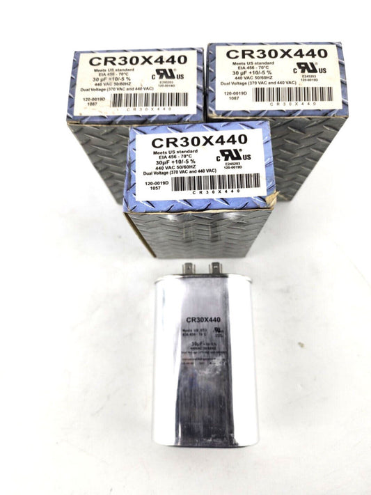 3pcs International Refrigeration Products Run Capacitor CR30X440 30uF 370/440VAC