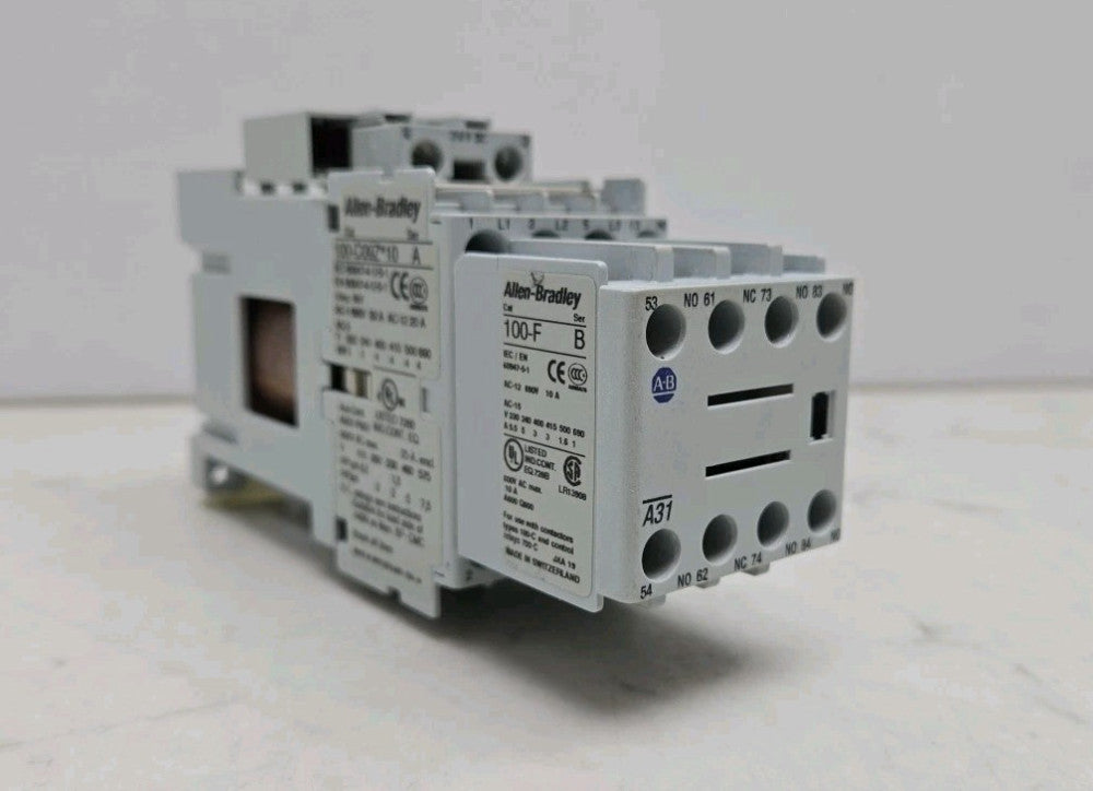Allen Bradley 100-C09Z*10 Series A Contactor 24 Vdc w/ 100-F Contact Block Ser B