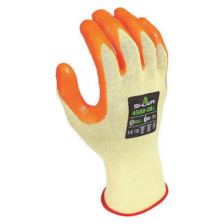 Showa 4568S-06-V Knit Gloves, Cut Level A4 ,Dipped ,Nitrile ,Grip ,S 1 Pr