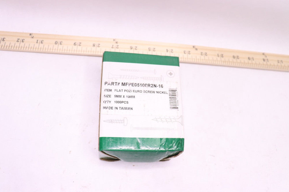 (1000-Pk) Euro Screw Nickel 6.3mm x 10mm MFPE05100R2N-16