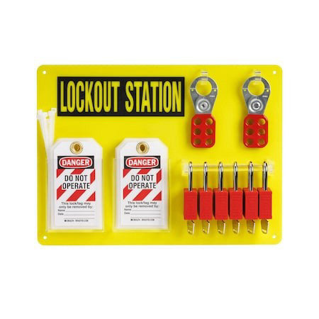 Brady 153680 Lockout Station,0.1875" D,11.5" H,15.5"W