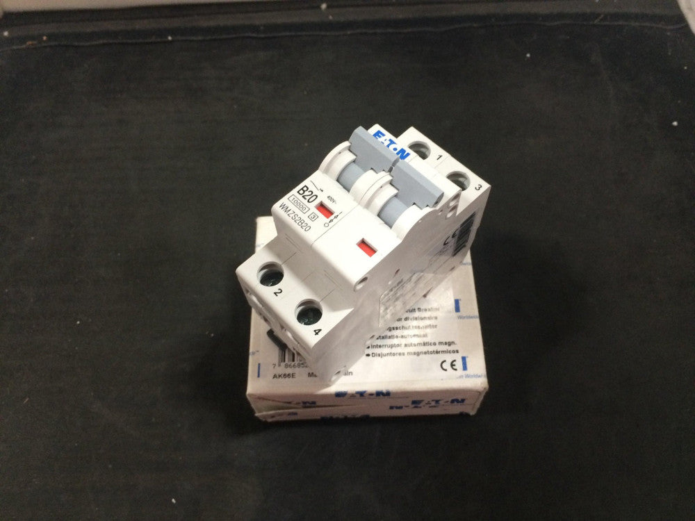 Eaton WMZS2B20 2-Pole Circuit Breaker, 277-480V 20Amp 