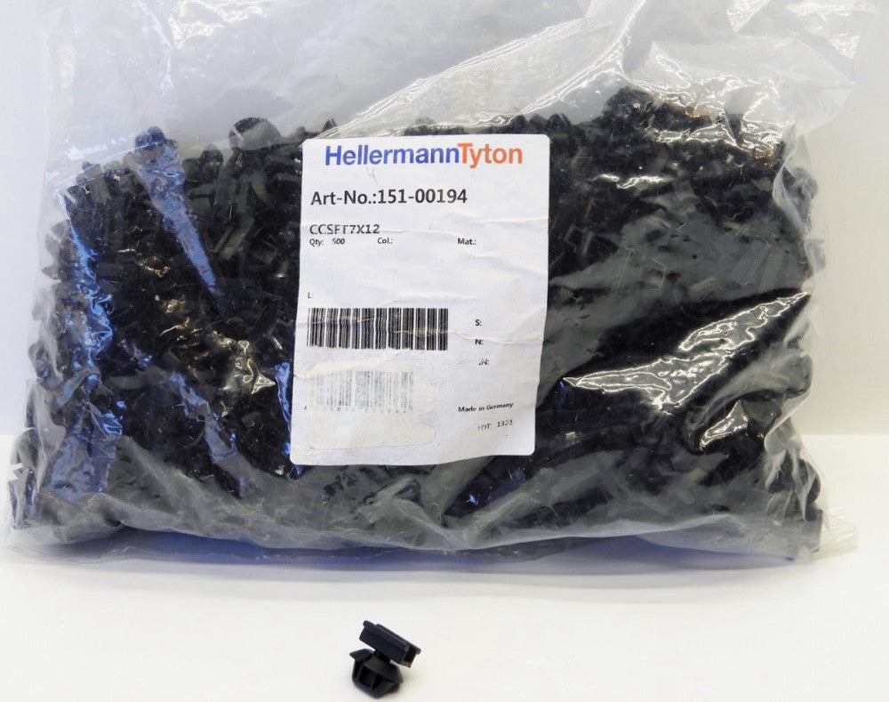 500pcs Hellerman 151-00194  Connector Clip Hole Dia. 7.0X12.0mm; Panel 0.8-2.0m