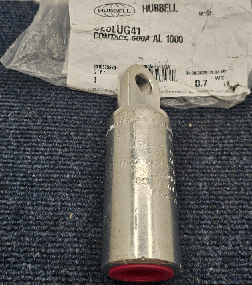 Hubbell 625LUG41 Compression Lug Contact Aluminum 600A ALUM 1000