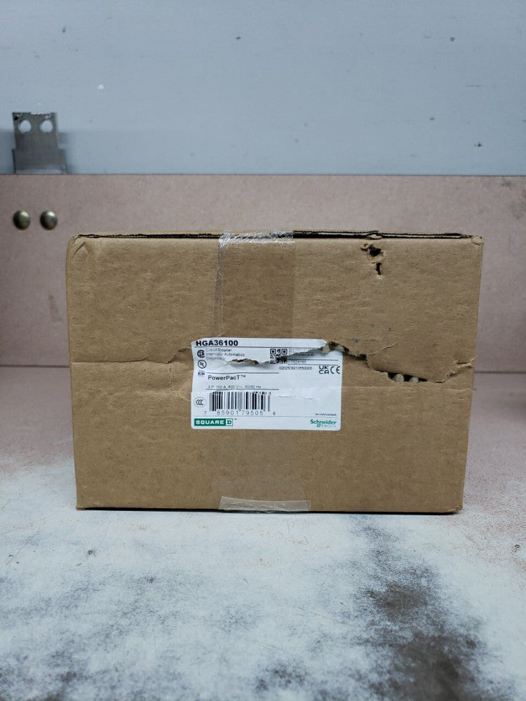 NEW SQUARE D HGA36100 Molded Case Circuit Breaker 3 Phases 3 Pole 100A 600V