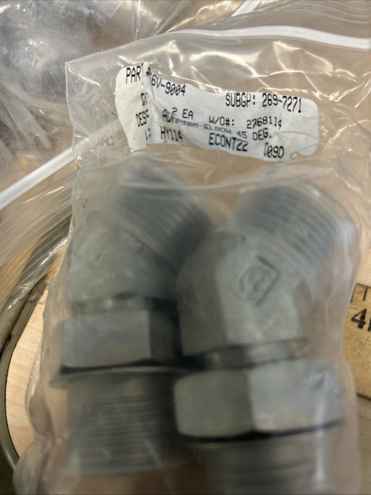 (2) NEW Caterpillar CAT 6V-9004 6V9004 Elbow Fitting / Adapter