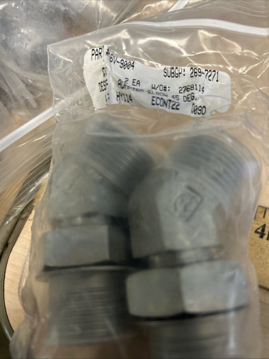 (2) NEW Caterpillar CAT 6V-9004 6V9004 Elbow Fitting / Adapter