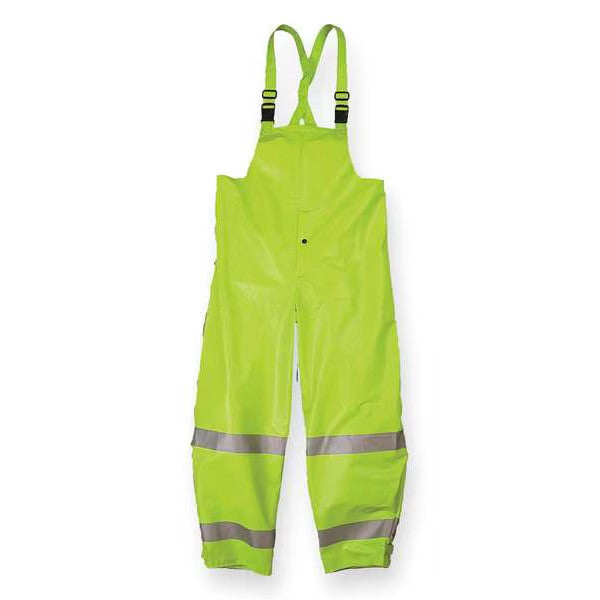 Nasco 1501TFY ArcLite Flash Rain Bib Overall Lime Yellow Size Large