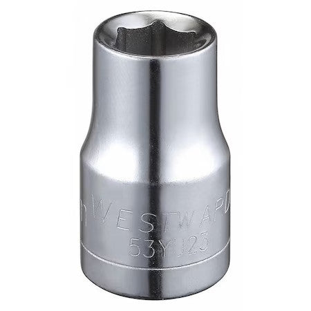 Westward 53Yu23 Westward 1/2 In Drive, 11Mm Hex Metric, Socket, 6 Points,