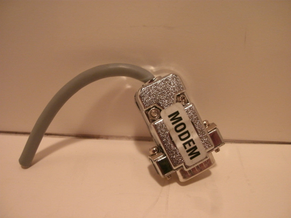 GENERIC MODEM PLUG 9 PIN WITH 3 INCH CORD PLASTIC PLUG CHROME FINISH
