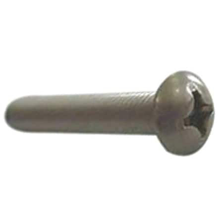 Zoro Select U51211.013.0100 #6-32 X 1 In Phillips Round Machine Screw, Plain