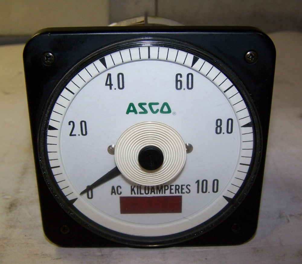 ASCO CROMPTON BLD-77 0-10.0 AC KILOAMPERES PANEL METER  503592-021-D