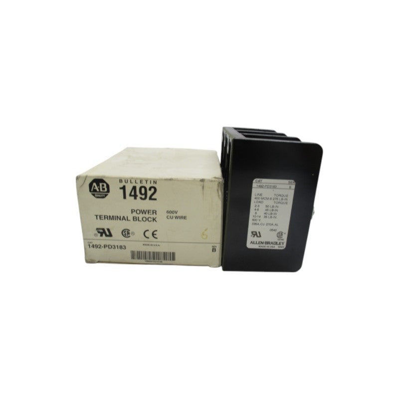 ALLEN BRADLEY 1492-PD3183 SER. B 600V (WH) NSMP