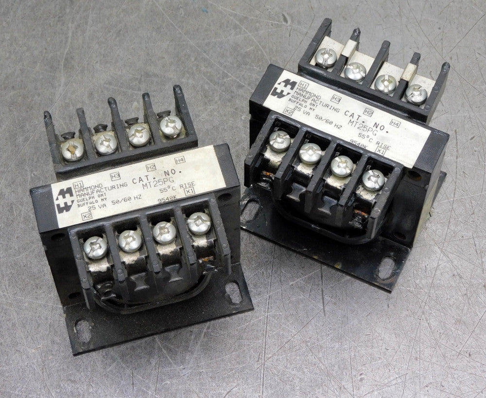 Hammond MT25PG Transformer 25VA 50/60 Hz Lot of Two (2)