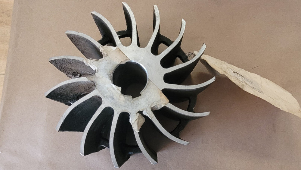 NOS Intervac 31018210060 Cast Iron Wheel 1-1/2" Bore 7-1/4" Diameter