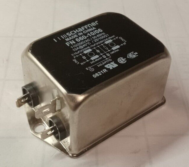 SCHAFFNER FN660-10/06 POWER LINE FILTER 110/250 VAC 10 AMP