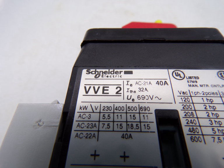 SCHNEIDER ELECTRIC VVE2 SWITCH