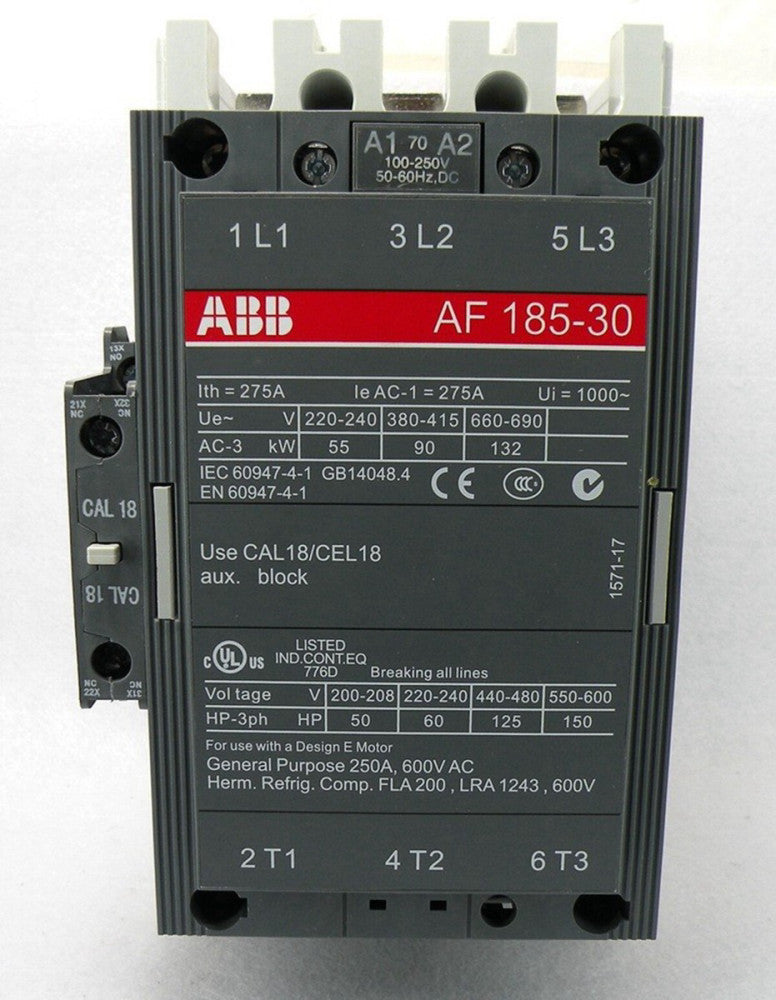 One Brand New ABB AF185-30-11 Contactor 100-250V