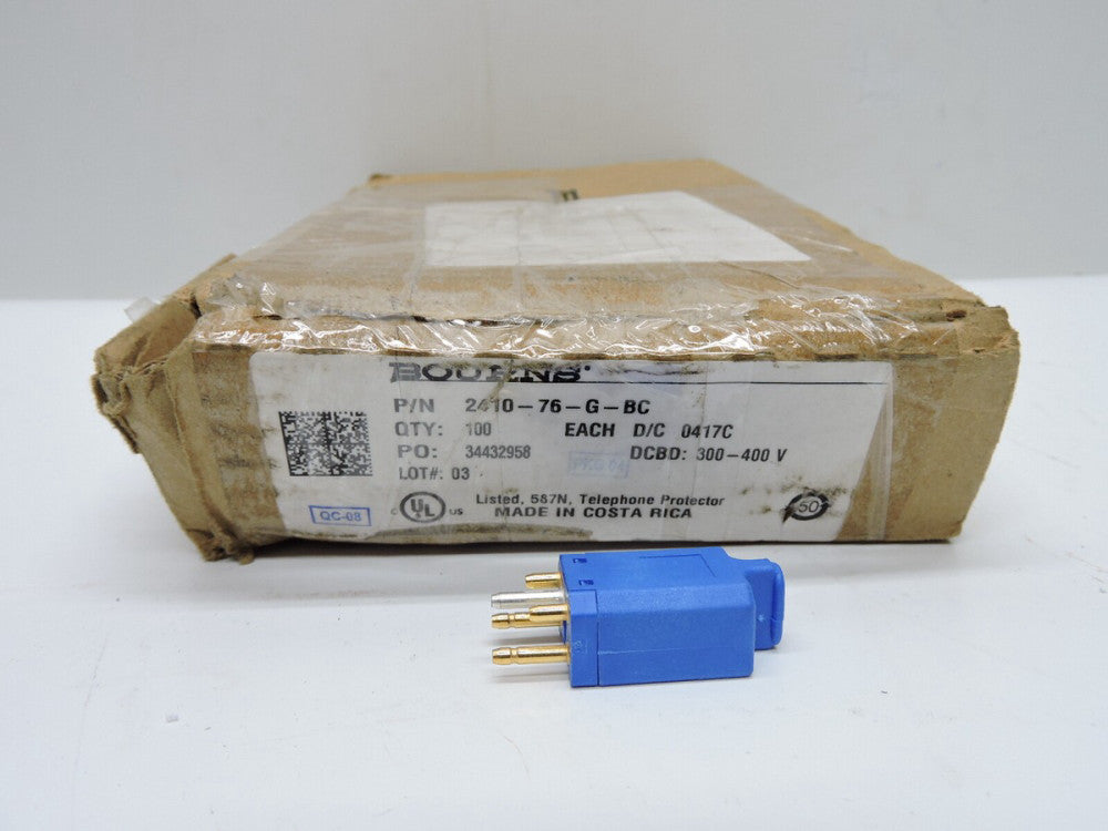 (100) Bourns 2410-76-G-BC Gas Discharge Tube Telephone Protector 5 Pin - NEW!